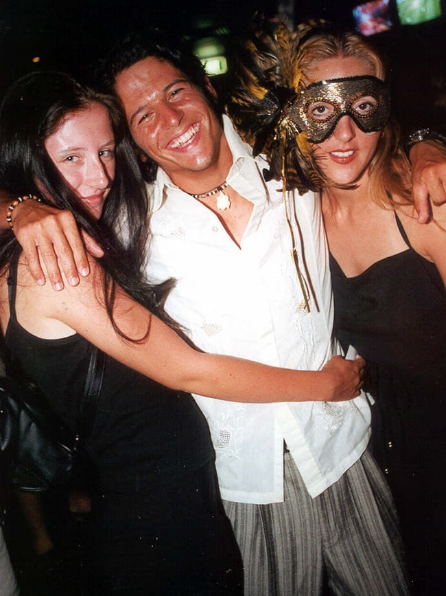 Sharon Brown, Ryan Stacy and Fiona Perry at Cocktails and Dreams in 2000.
