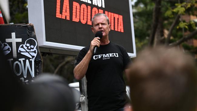 CFMEU Queensland boss Michael Ravbar. Picture: Dan Peled / NCA NewsWire