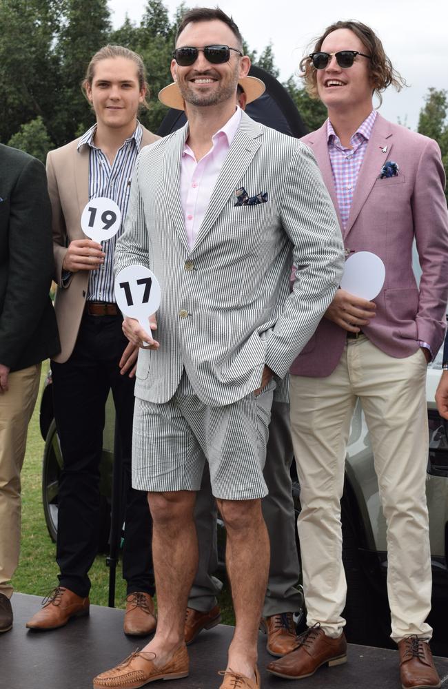 Men's fashion on the field third place contestant at the Rockhampton Jaguar Land Rover Pop-Up Polo on June 3, 2023. Picture: Aden Stokes
