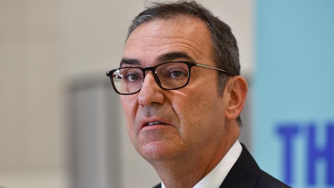 Premier Steven Marshall has put a major caveat on previous comments that SA would reopen once vaccination rates hit 80 per cent. Picture: Keryn Stevens