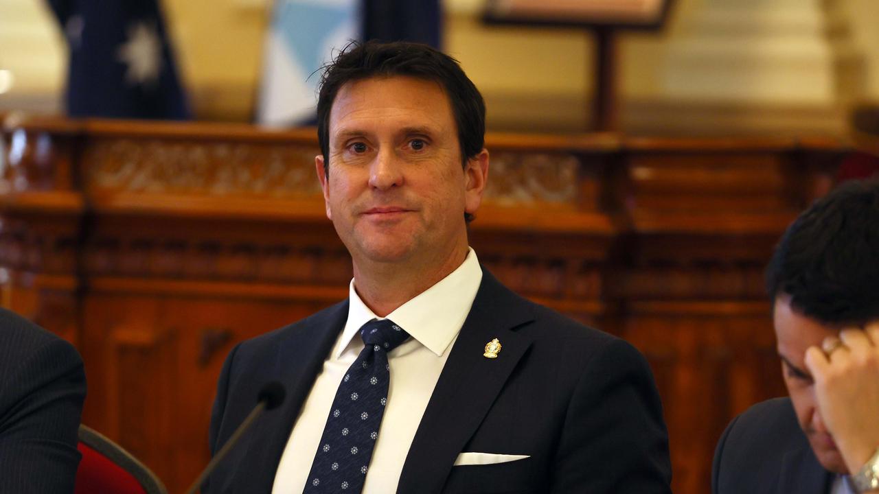 Member for Ninderry Dan Purdie during the estimate hearings at the Queensland parliament. Picture: NewsWire/Tertius Pickard