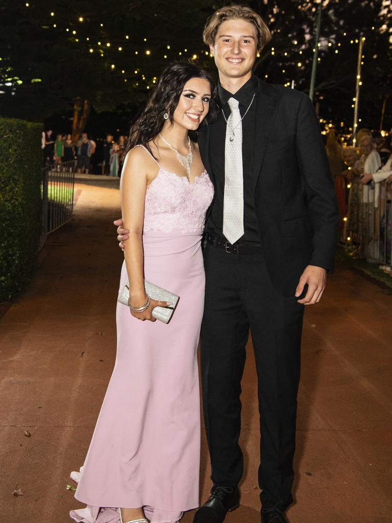 Cody Bischof and partner Bri Riley at St Mary's College formal at Picnic Point, Friday, March 24, 2023. Picture: Kevin Farmer