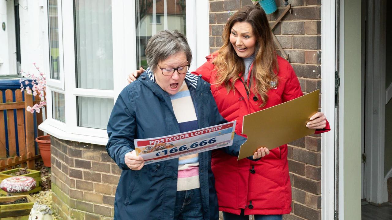 Christine could not help but cry when she opened the winning envelope. Picture: People’s Postcode Lottery