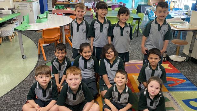 St Bernard’s Primary School Prep M: Back row: Sean, Jenny, Tiffany and Zane. Middle row: Mehdi, Simran, Amira and Kade. Front row: Liam, Mason, Corban and Charlotte. PHOTO: Penelope Pelecas