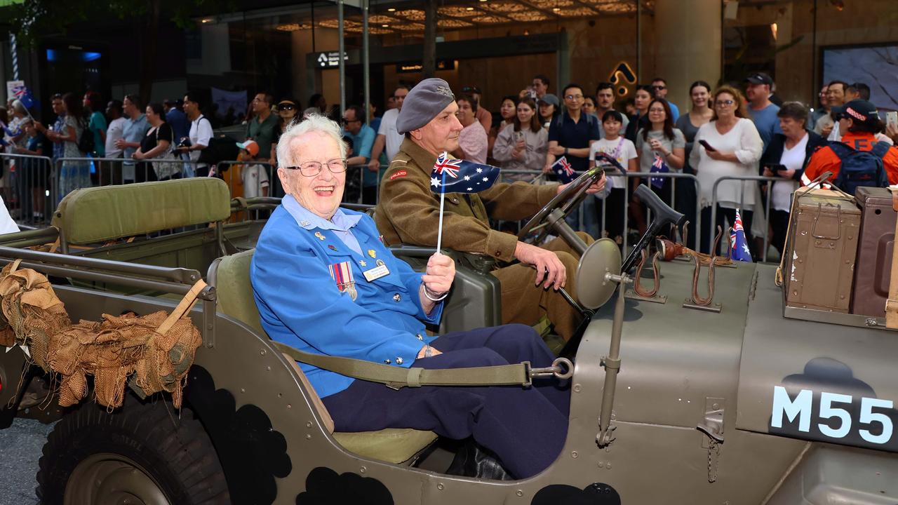 Thousands of people attended the Anzac Day Parade in Brisbane. Picture: NCA NewsWire/Tertius Pickard