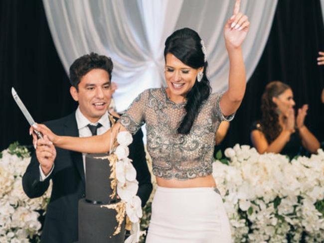 Amin Naaman, is the former director of collapsed tech start up Naamtech Pty Ltd. Pictured with his wife Marta Pasic on their wedding day. Photo: Facebook