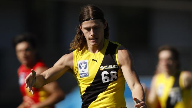 James Trezise of the Tigers. (Photo by Darrian Traynor/AFL Photos/via Getty Images)