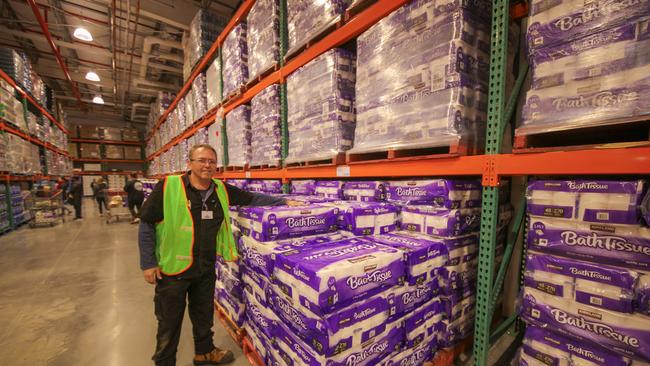 Russell Bennett as the Gold Coast's first Costco opens at Coomera. Picture: Glenn Campbell