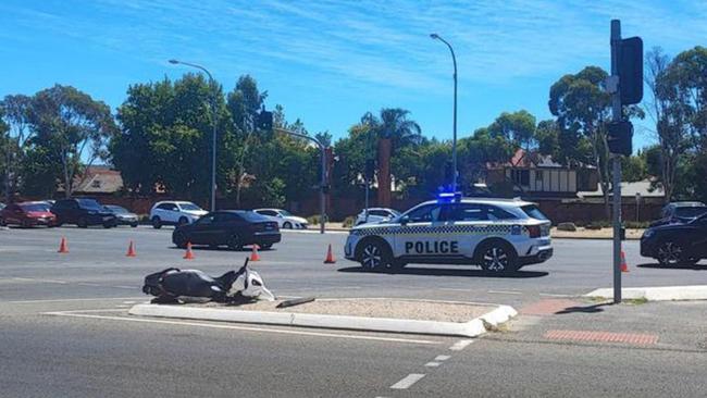 The scene of the fatal crash at Mile End, over which Benjamin Cooper has been charged. Picture: Supplied