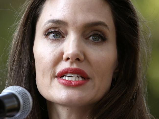 epa06039411 US actress and the UN refugee agency UNHCR (United Nations High Commissioner for Refugees) Special Envoy Angelina Jolie addresse the media at the International Peace Support Centre in Nairobi, Kenya, 20 June 2017, on World Refugee Day 2017. Jolie visited refugee girls in Nairobi who have fled violence and persecution in their home countries such as South Sudan, Somalia, DR Congo, Burundi and other countries in the region to raise awareness on sexual and gender-based violence in conflicts. World Refugee Day is globally observed on 20 June to raise awareness of the situation of refugees throughout the world.  EPA/DAI KUROKAWA