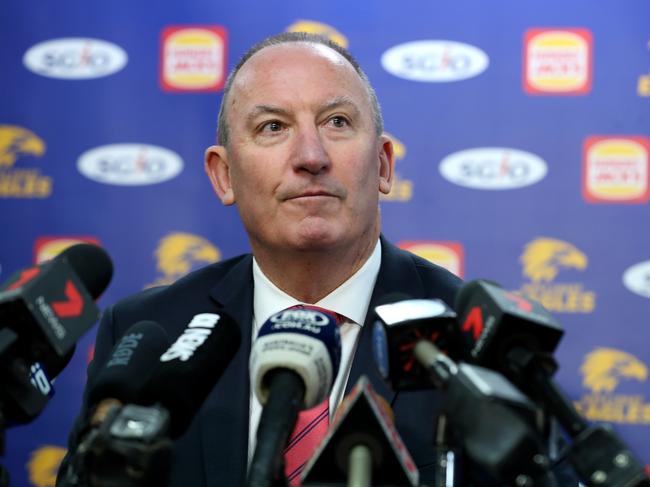 Former West Coast CEO Trevor Nisbett is the ‘godfather of WA football’. Picture: AAP Image/Richard Wainwright