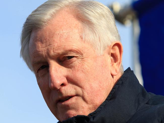 Former Liberal leader John Hewson, pictured at a climate change rally yesterday, is among commentators ignoring politicians’ urges to keep calm after the Brexit vote. Picture: Dean Sewell/Oculi for Greenpeace