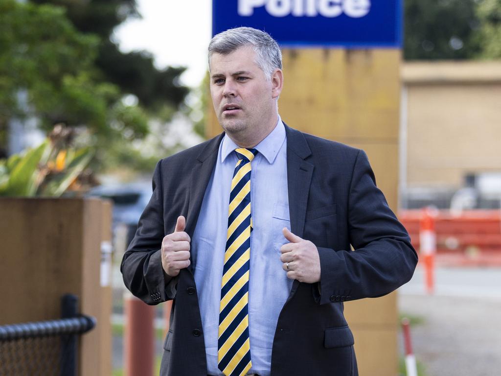 Police minister Mark Ryan met with members of the rally.