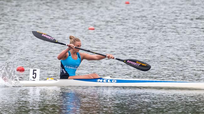 Young paddler Olivia Clues. Credit JGRImages/Paddle Australia