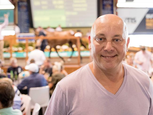 Damion Flower at the Magic Millions horse sales. Picture:by Luke Marsden