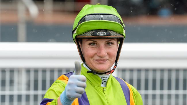 Jamie Kah after winning on Sword Of Mercy. Picture: Getty