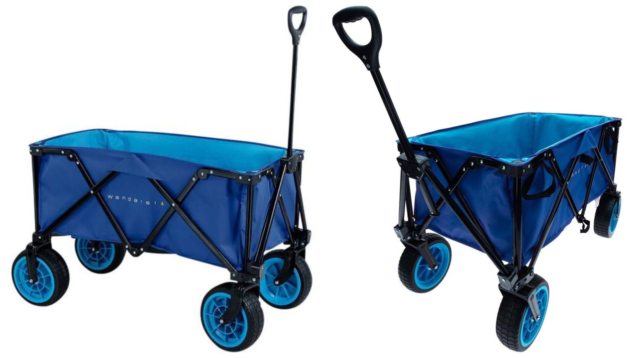 Wanderer Quad Fold Beach Cart. Picture: BCF.