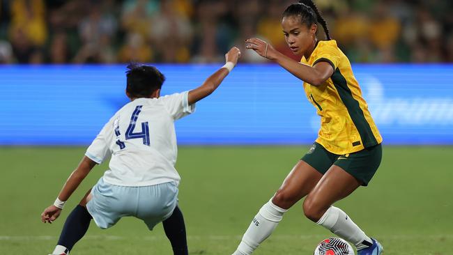 Mary Fowler was a star for the Matildas in Perth. Picture: Paul Kane/Getty Images