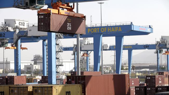 Chinese companies have been investing in Israeli ports and infrastructure. Picture: Bloomberg