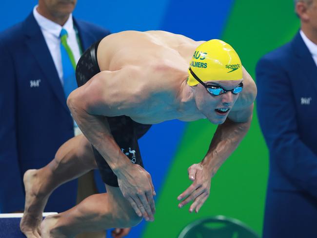 Australia's Kyle Chalmers in his 100m freestyle Semi Final on Day 4 of the swimming at the Rio 2016 Olympic Games. Picture. Phil Hillyard