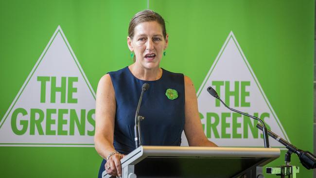 Greens leader Cassy O’Connor said the Premier was being “tricky” with his election donation proposal. Picture: Richard Jupe