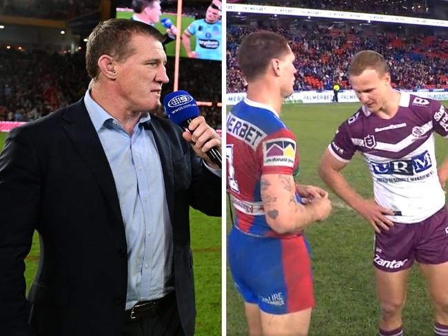 Daly Cherry-Evans won the toss. Photo: Fox League.