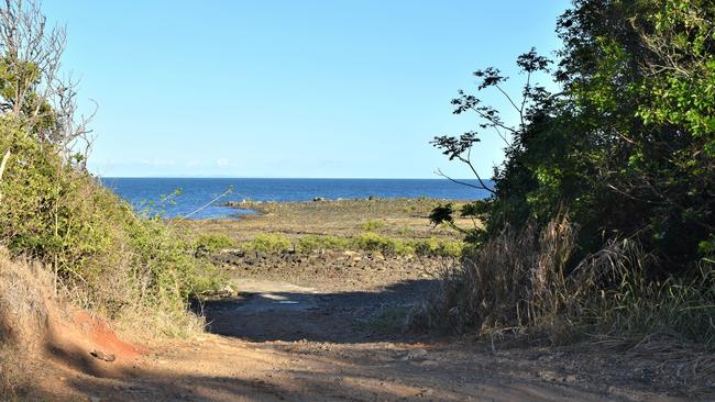 The makeshift boat ramp at the end of bush track off Jimmys Rock Rd, Midge Point. Picture: Heidi Petith