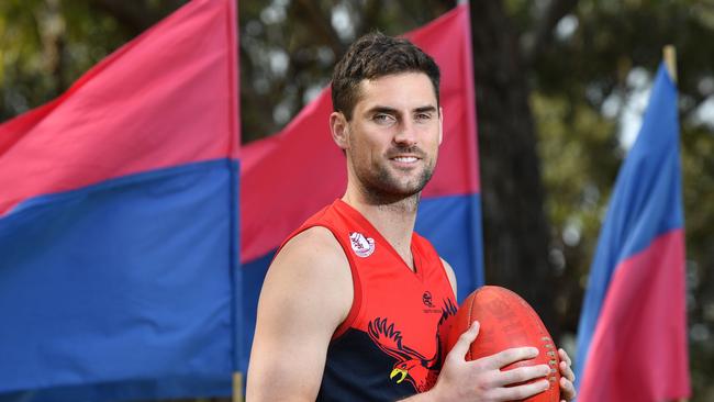 David Kearsley was among Flagstaff Hill’s best in its win against previously unbeaten Christies Beach on Saturday. Picture: AAP/Keryn Stevens