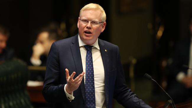 Kiama MP Gareth Ward during Question Time in state parliament. Picture: Jonathan Ng