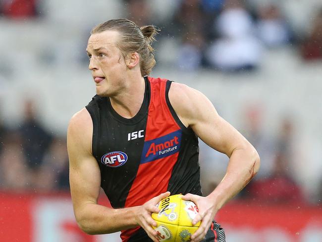 AFL Round 11. 02/06/2019.   Essendon v Carlton at the MCG.   Essendon's Mason Redman     . Pic: Michael Klein.