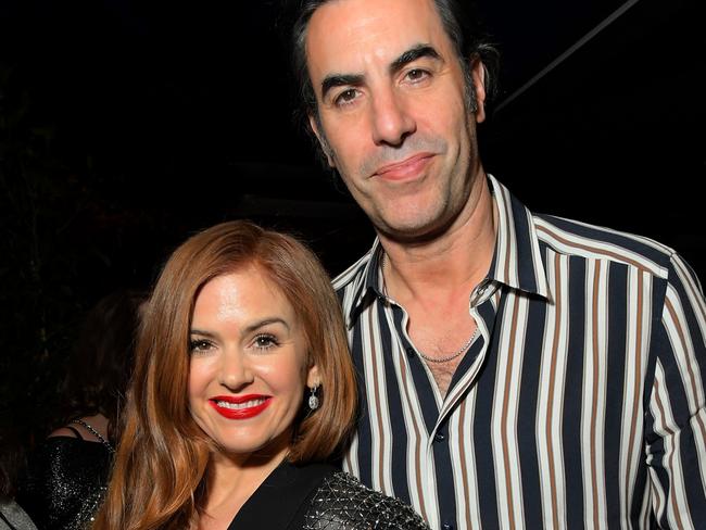 Sacha Baron Cohen and Australian actress Isla Fisher. The pair have just announced their divorce after 13 years of marriage. Picture: Charley Gallay/Getty Images