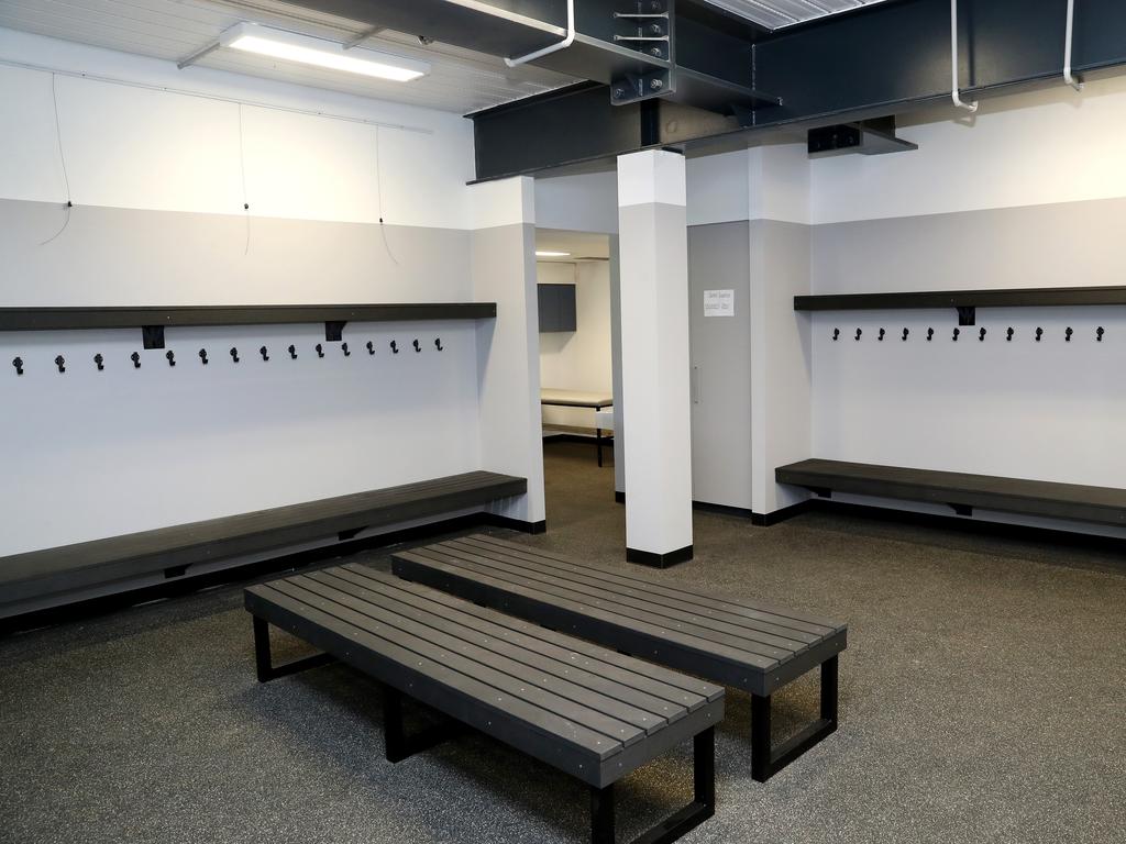 Changing rooms inside the new complex. Picture: CALUM ROBERTON