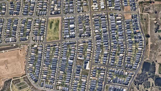 Suburbs in outer Sydney, such as Box Hill (pictured), bucked the market’s downward slump. Picture: Nearmap.