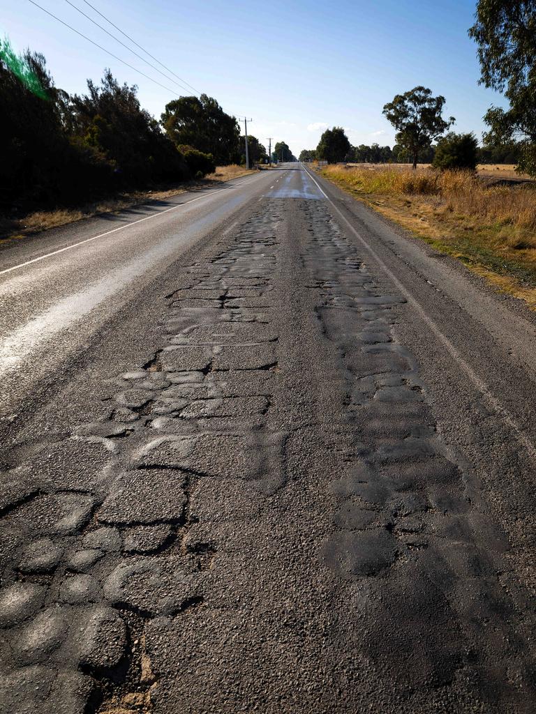 The Goulburn Valley Highway outside Numurkah (picture taken May 14).