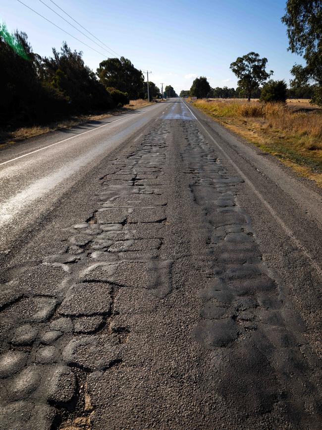 The Goulburn Valley Highway outside Numurkah (picture taken May 14).
