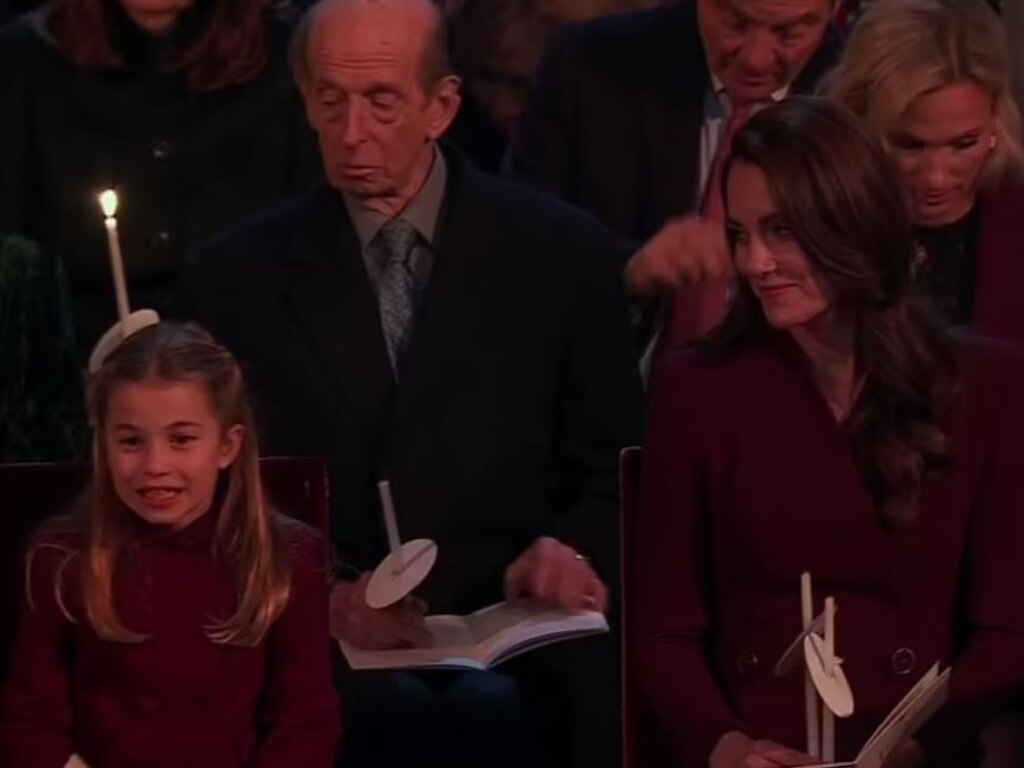 Princess Charlotte's face lit up when she heard a mention of Paddington Bear. Picture: ITV