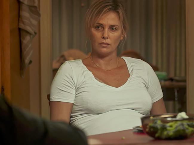 Charlize Theron in her new film, Tully