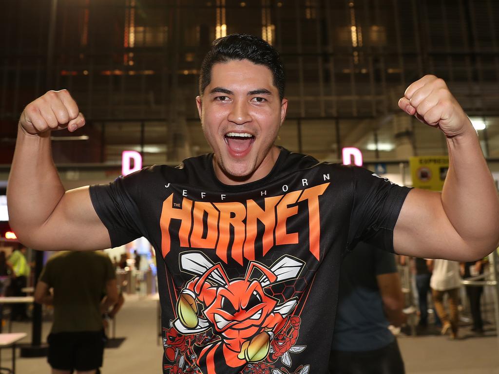 Tay Otene at Horn-Mundine at Suncorp Stadium. Picture: Peter Wallis