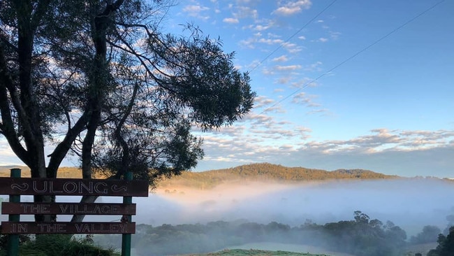 Early morning at Ulong Lookout, on the Eastern Dorrigo Way, a popular road for motorbike riders but also a dangerous one.