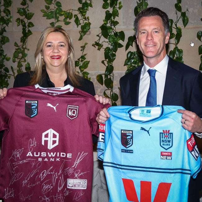 Premiers Annastacia Palaszczuk (Queensland) and Chis Minns (NSW). Picture: Instagram