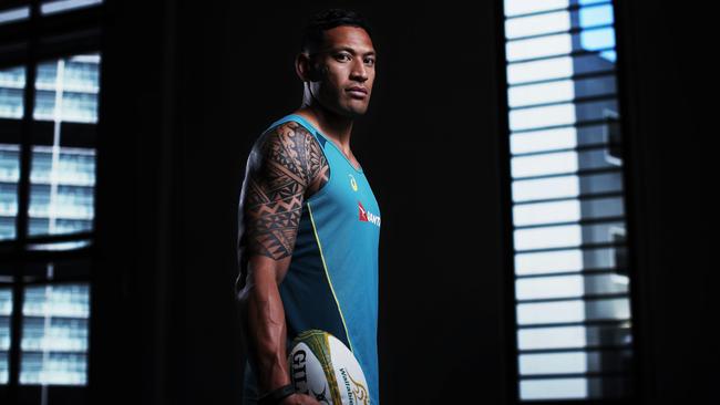 Israel Folau has spoken for the first time following the controversy over his comments on homosexuality. Picture. Phil Hilyard