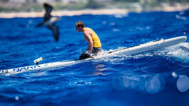 Matthew Bevilacqua, 25, won his third straight Molokai 2 Oahu title off Hawaii on the weekend. Picture: JIANCA LAZARUS