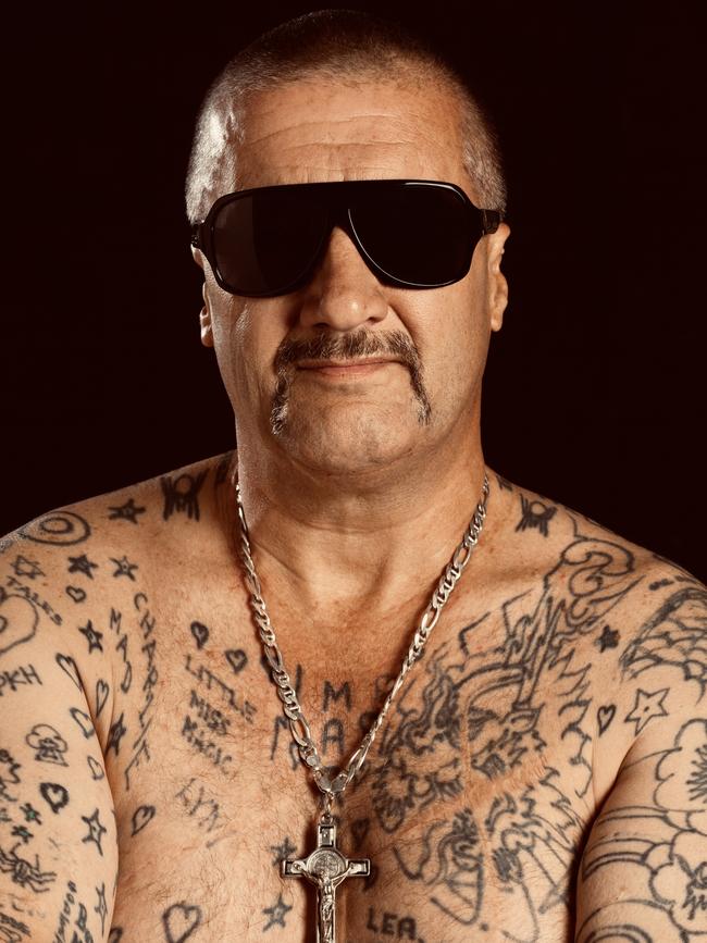 Rhys Muldoon’s first trip to Tasmania was to visit convicted criminal, the late Mark “Chopper” Read (pictured), to conduct research for a film project about crime gangs. Picture: Matt Holcomb