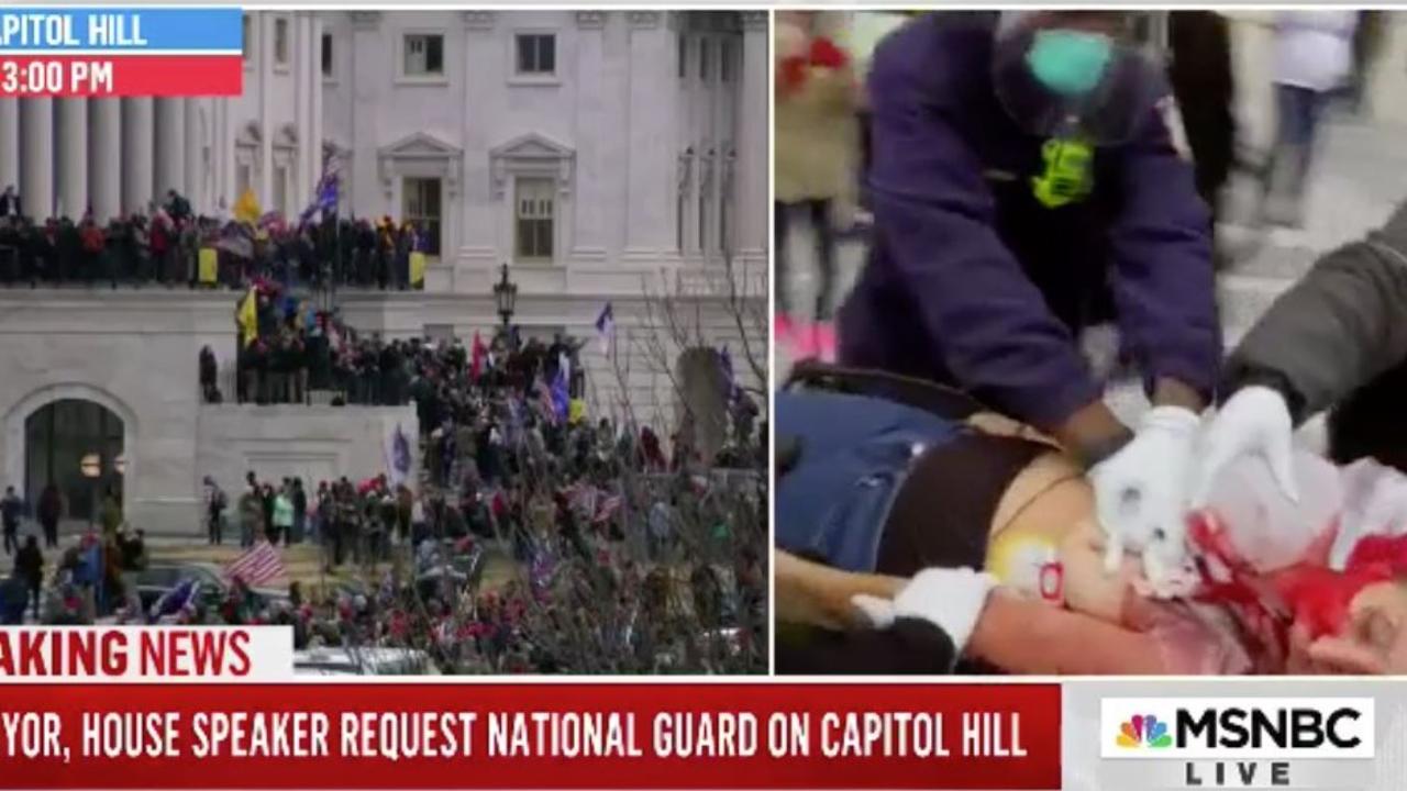 A woman has been shot in Washington DC. Picture: Twitter/MSNBC