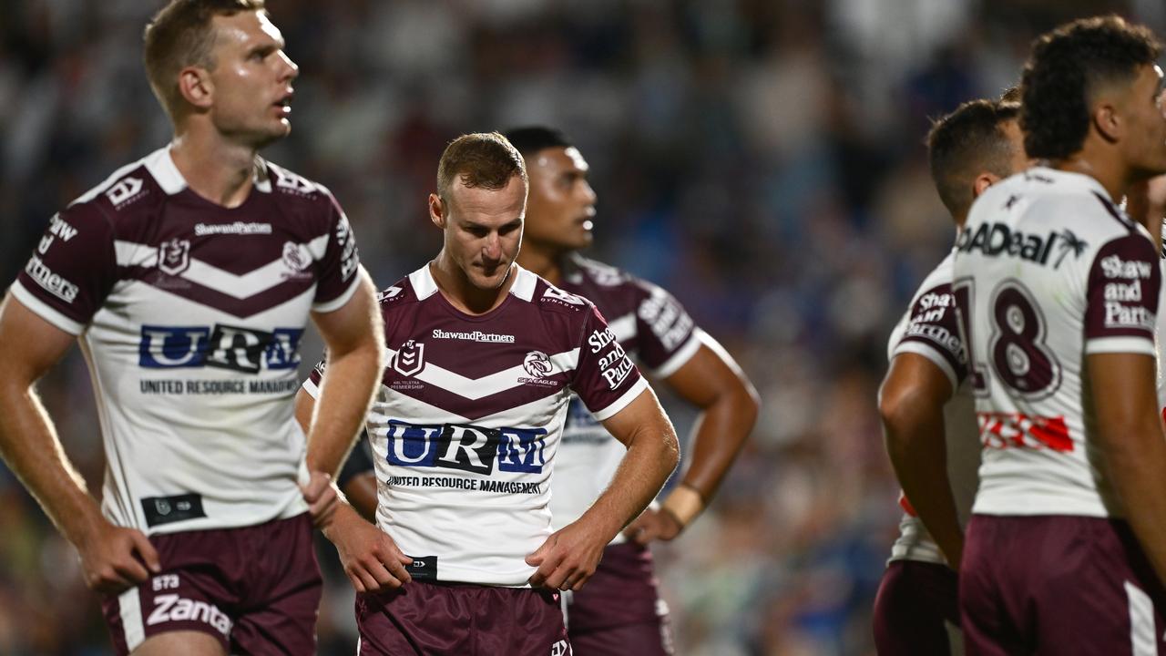 The Sea Eagles need to narrow the gap between their best and worst after they were stunned by the Warriors. Picture: Hannah Peters/Getty Images