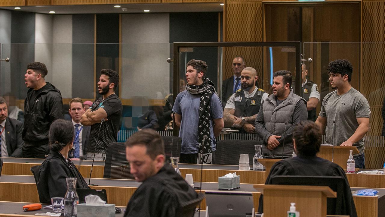 Jibran Safi, right, and his brothers during victim impact statements on Wednesday. Picture: John Kirk-Anderson/Pool/AFP