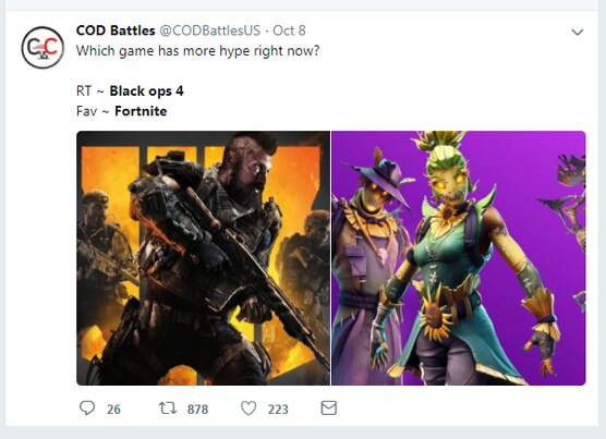 The excitement of gamers is turning away from Fortnite to Black Ops 4.