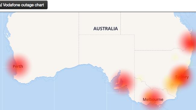 Vodafone outages were recorded across the country this morning.
