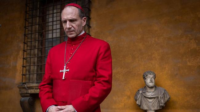 Ralph Fiennes as Cardinal Lawrence in Conclave.