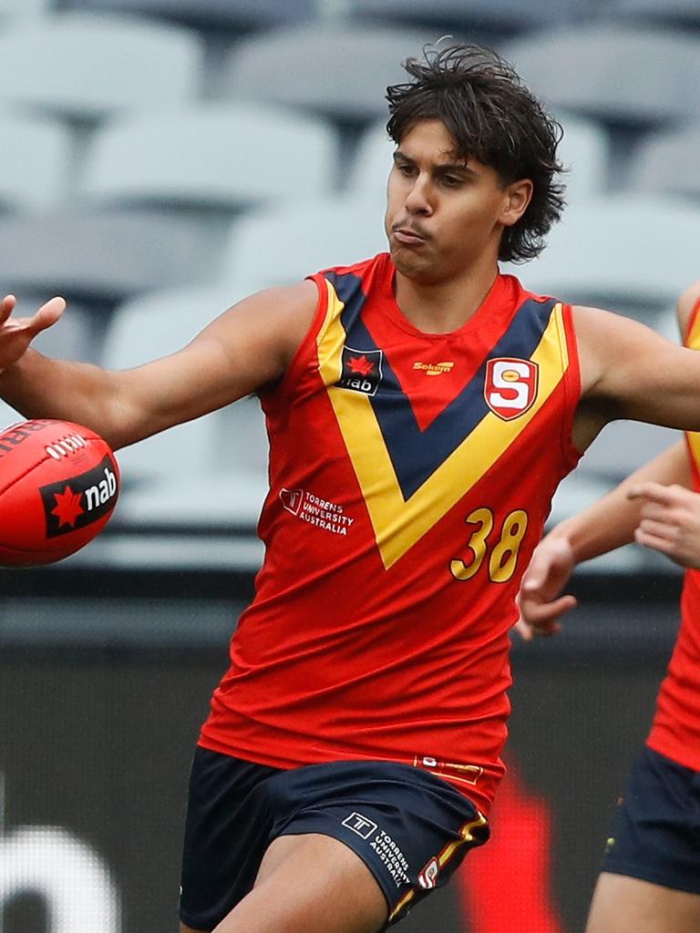 Fellow Croweater Isaac Keeler lands at the Saints in the mock draft. Picture: Dylan Burns/AFL Photos